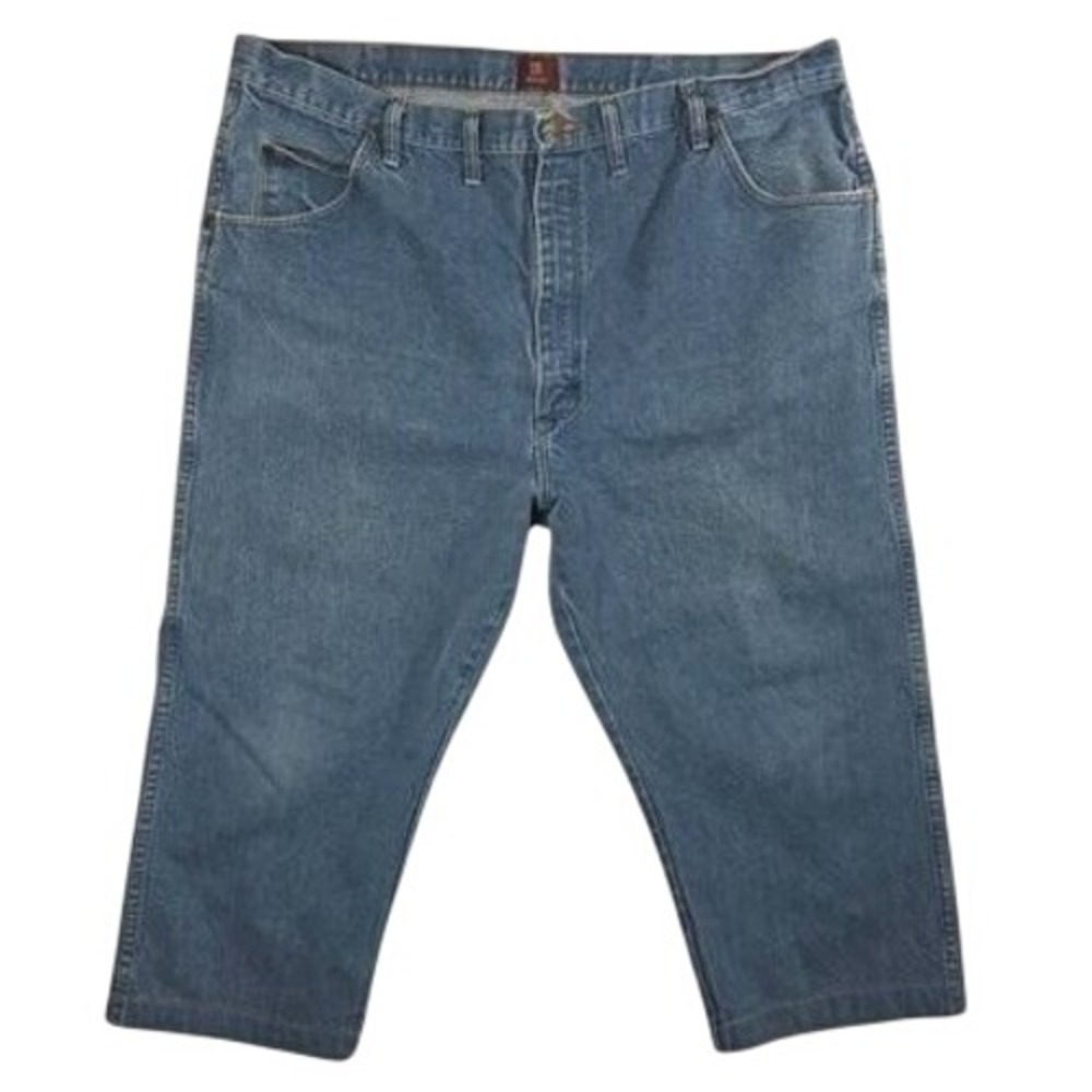 Wrangler Relaxed Fit Jeans Mens 44x22 Blue Denim Straight Leg 31MWZPW